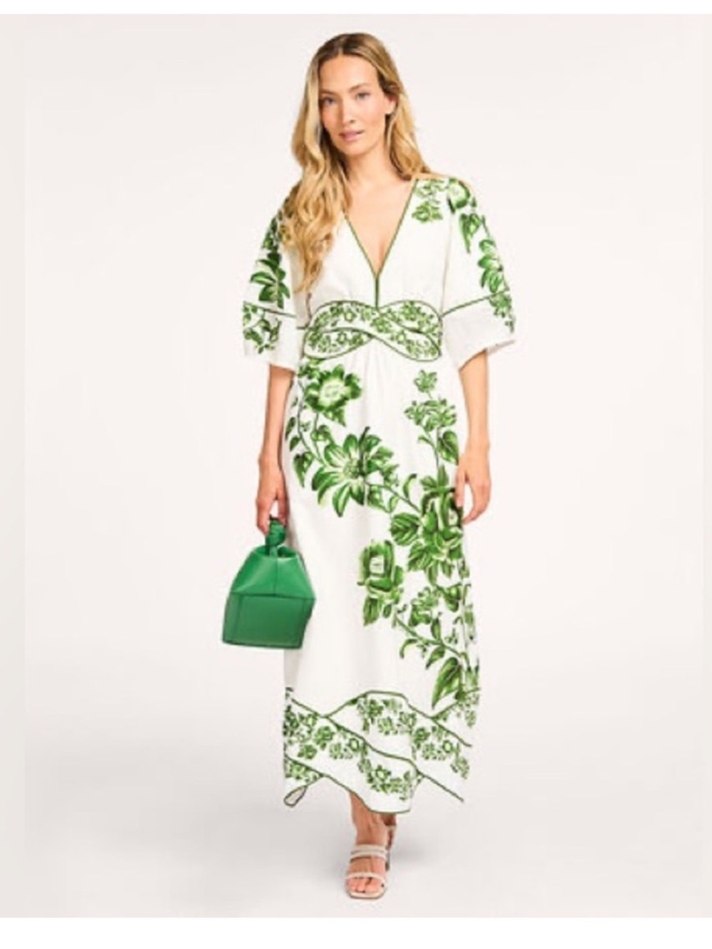 Farm Rio Floral Cascade Midi Dress